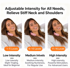 Masajeador de cuello con calor · 10 modos y 16 niveles