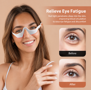 Masajeador de ojos con luz roja y microcorriente