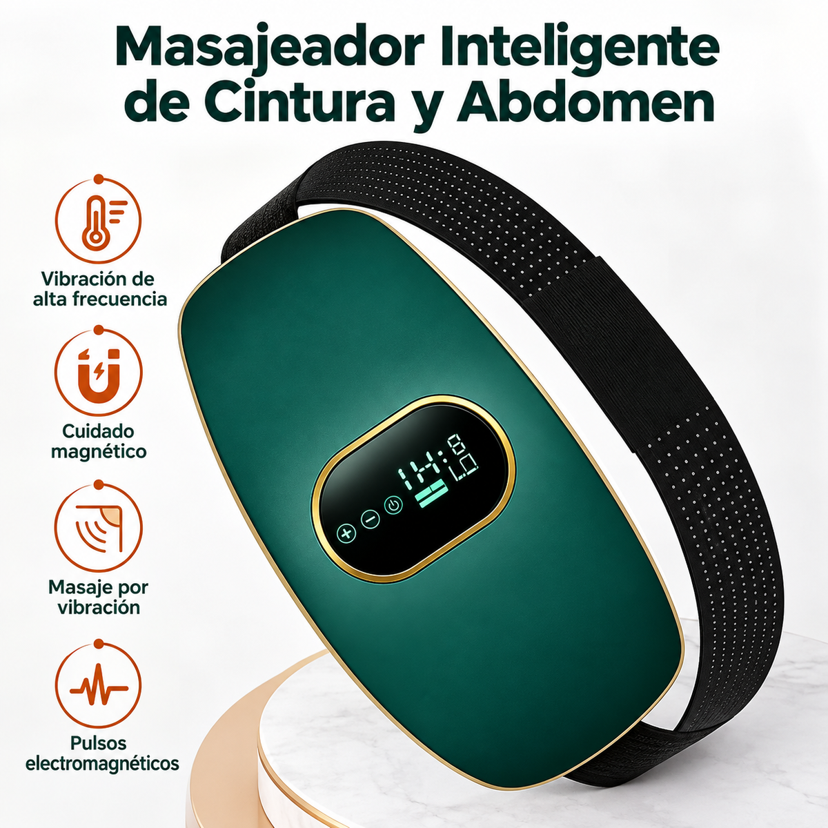 Cinturón de masaje para cintura, abdomen y piernas