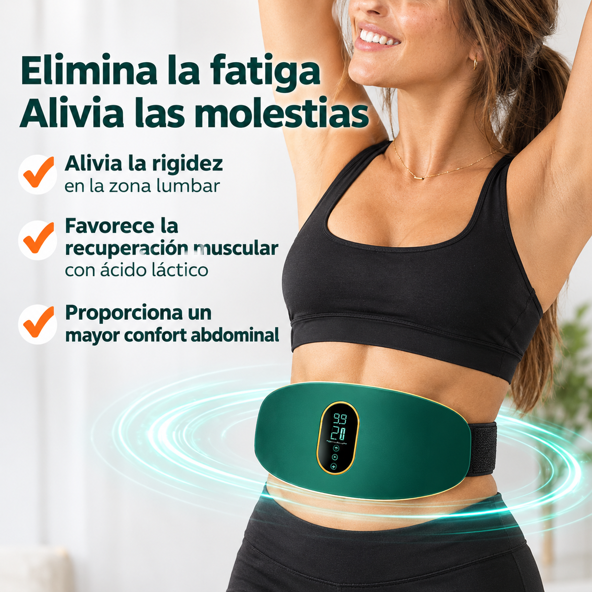 Cinturón de masaje para cintura, abdomen y piernas